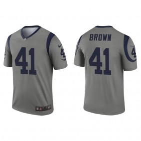 Men's Los Angeles Rams Malcolm Brown Gray Inverted Legend Jersey