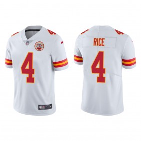 Men's Kansas City Chiefs Rashee Rice White 2023 NFL Draft Vapor Limited Jersey