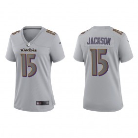 Women's Baltimore Ravens DeSean Jackson Gray Atmosphere Fashion Game Jersey