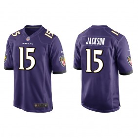 Men's Baltimore Ravens DeSean Jackson Purple Game Jersey