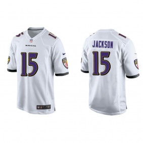 Men's Baltimore Ravens DeSean Jackson White Game Jersey