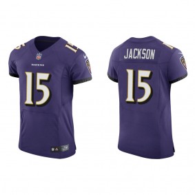 Men's Baltimore Ravens DeSean Jackson Purple Vapor Elite Jersey