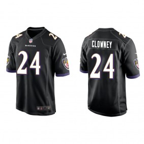 Men's Baltimore Ravens Jadeveon Clowney Black Game Jersey