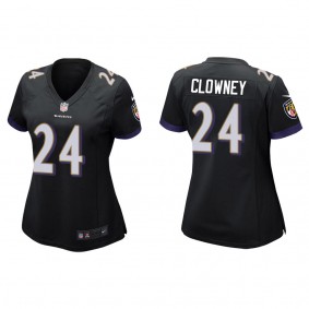 Women's Baltimore Ravens Jadeveon Clowney Black Game Jersey