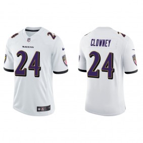 Men's Baltimore Ravens Jadeveon Clowney White Vapor Limited Jersey
