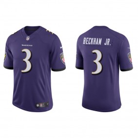 Men's Baltimore Ravens Odell Beckham Jr. Purple Vapor Limited Jersey