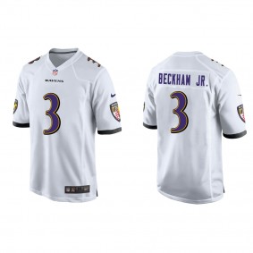 Men's Baltimore Ravens Odell Beckham Jr. White Game Jersey