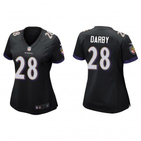 Women's Baltimore Ravens Ronald Darby Black Game Jersey