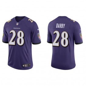 Men's Baltimore Ravens Ronald Darby Purple Vapor Limited Jersey