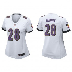 Women's Baltimore Ravens Ronald Darby White Game Jersey