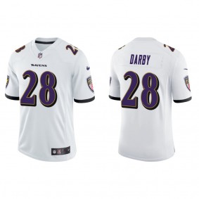 Men's Baltimore Ravens Ronald Darby White Vapor Limited Jersey