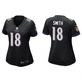 Women's Baltimore Ravens Roquan Smith Black Game Jersey