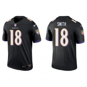Men's Baltimore Ravens Roquan Smith Black Legend Jersey