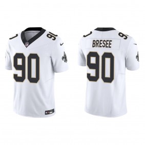 Men's New Orleans Saints Bryan Bresee White 2023 NFL Draft Vapor F.U.S.E. Limited Jersey