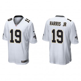 Men's New Orleans Saints Chris Harris Jr White Game Jersey