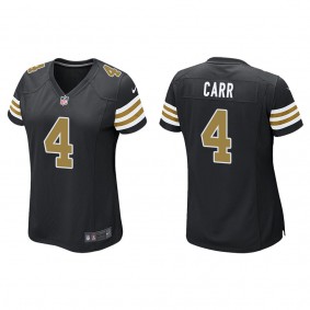 Women's New Orleans Saints Derek Carr Black Alternate Game Jersey