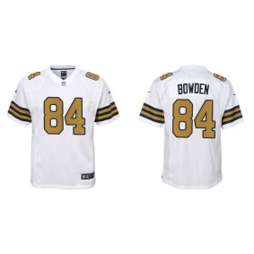 Youth New Orleans Saints Lynn Bowden White Alternate Game Jersey