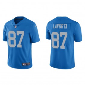 Men's Detroit Lions Sam LaPorta Blue 2023 NFL Draft Vapor Limited Jersey