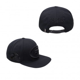 Men's San Francisco 49ers Pro Standard Triple Black Snapback Hat