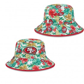 Men's San Francisco 49ers White Botanical Bucket Hat