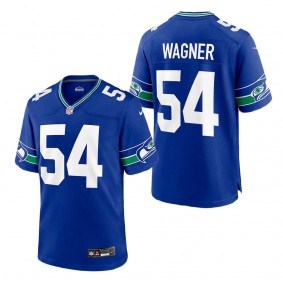Men's Seattle Seahawks Bobby Wagner Royal Throwback Player Game Jersey