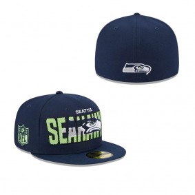 Men's Seattle Seahawks College Navy 2023 NFL Draft 59FIFTY Fitted Hat