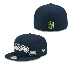 Men's Seattle Seahawks College Navy Identity 59FIFTY Fitted Hat