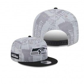 Men's Seattle Seahawks Gray Black 2023 Inspire Change 9FIFTY Snapback Hat