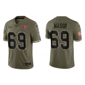 Shaq Mason Tampa Bay Buccaneers Olive 2022 Salute To Service Limited Jersey
