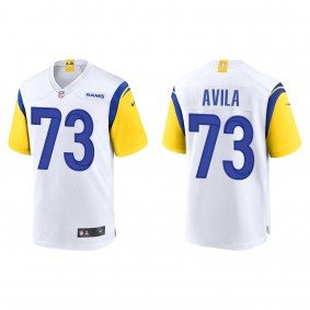 Men's Los Angeles Rams Steve Avila White 2023 NFL Draft Alternate Game Jersey