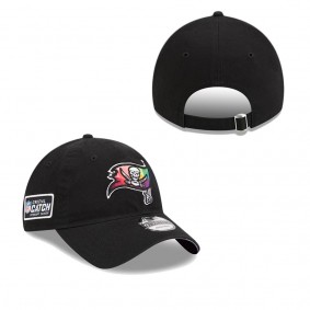 Men's Tampa Bay Buccaneers Black 2023 NFL Crucial Catch 9TWENTY Adjustable Hat