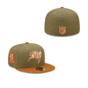 Tampa Bay Buccaneers 40 Seasons Olive Brown Toasted Peanut 59FIFTY Fitted Hat