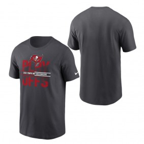 Men's Tampa Bay Buccaneers Nike Anthracite 2022 NFL Playoffs Iconic T-Shirt