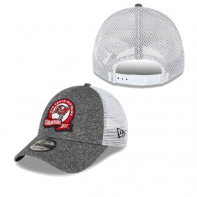 Men's Tampa Bay Buccaneers Heather Gray 2022 NFC South Division Champions Locker Room 9FORTY Adjustable Hat