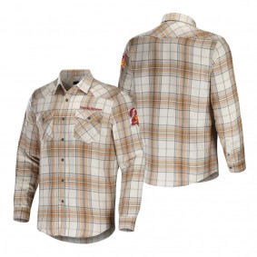 Men's Tampa Bay Buccaneers NFL x Darius Rucker Collection by Fanatics Tan Flannel Long Sleeve Button-Up Shirt