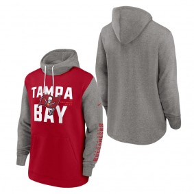 Men's Tampa Bay Buccaneers Nike Red Fashion Color Block Pullover Hoodie