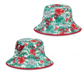 Men's Tampa Bay Buccaneers White Botanical Bucket Hat