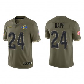 Taylor Rapp Los Angeles Rams Olive 2022 Salute To Service Limited Jersey