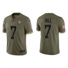 Taysom Hill New Orleans Saints Olive 2022 Salute To Service Limited Jersey