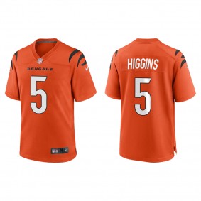 Men's Tee Higgins Cincinnati Bengals Orange Game Jersey