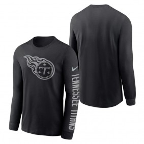 Men's Tennessee Titans Black RFLCTV Name and Logo T-Shirt