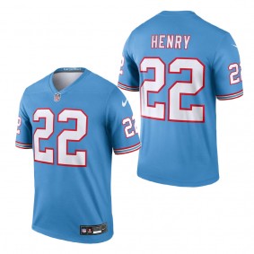 Men's Tennessee Titans Derrick Henry Light Blue Oilers Throwback Legend Player Jersey