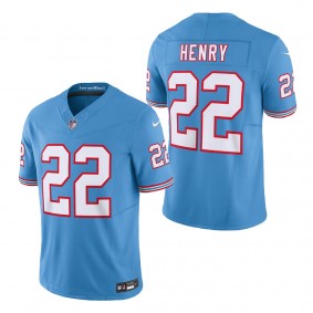 Men's Tennessee Titans Derrick Henry Light Blue Oilers Throwback Vapor F.U.S.E. Limited Jersey