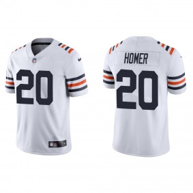 Men's Travis Homer Chicago Bears White Classic Limited Jersey