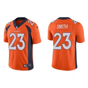 Men's Denver Broncos Tremon Smith Orange Vapor Limited Jersey