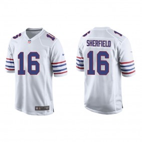 Men's Trent Sherfield Buffalo Bills White Alternate Game Jersey