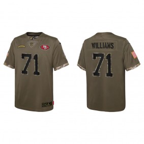 Trent Williams Youth San Francisco 49ers Olive 2022 Salute To Service Limited Jersey