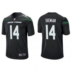 Men's New York Jets Trevor Siemian Black Game Jersey