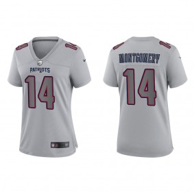 Ty Montgomery Women's New England Patriots Gray Atmosphere Fashion Game Jersey