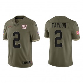 Tyrod Taylor New York Giants Olive 2022 Salute To Service Limited Jersey